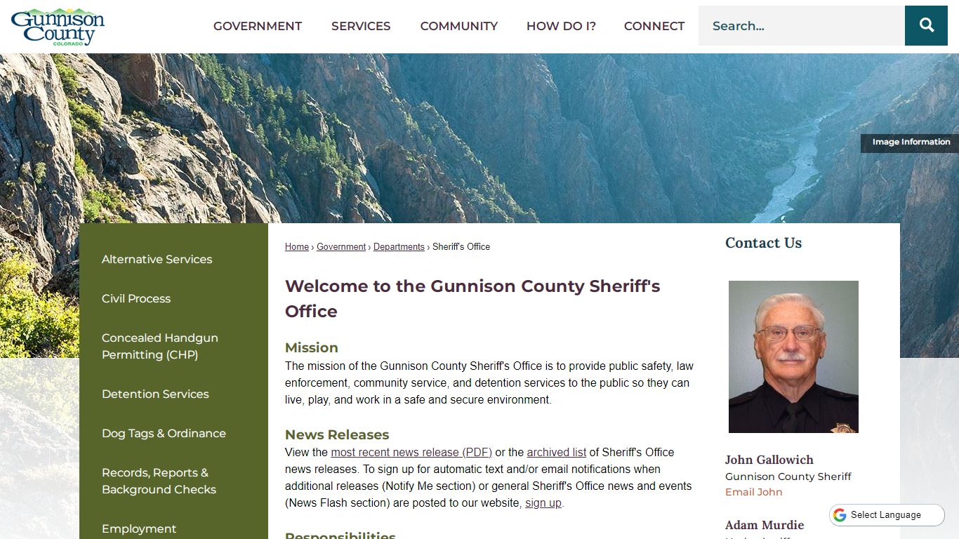 Welcome to the Gunnison County Sheriff's Office | Gunnison ...